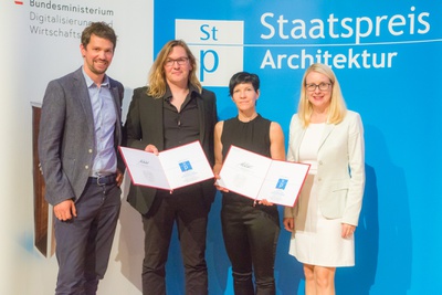 GF Lukas Püspök, Püspök Group, Arch. DI Andreas Doser, Arch. DI Andrea Dämon | ad2 architekten ZT KG, Bundesministerin Dr. Margarete Schramböck