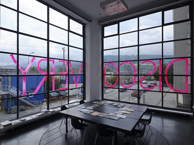 Beitrag von Sasha Pirker "DISCOVERY" in der Lounge des aut - © B+R