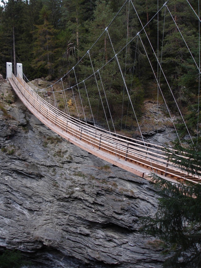 Traversinersteg II, Viamala, CH, Statik und Architektur: Conzett, Bronzini, Gartmann, Chur