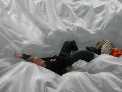 Aufbau der Installation "Blow Job"