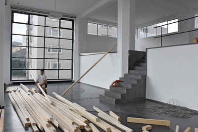 Ausstellungsaufbau - Tag 1