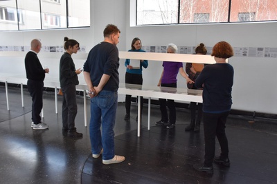 Pressegespräch zur Ausstellung "Geometrien des Lebens. Materialien zu Viktor Hufnagl"