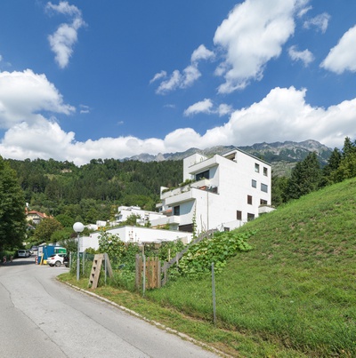 Atelier Mühlau (Andreas Egger, Hanno Schlögl, Heinz Pedrini), Terrassenwohnanlage Sonnleitn, Innsbruck, 1972 – 75