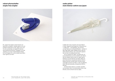 Beiträge von Robert Pfurtscheller - staple-free stapler und Sasha Pirker - Mein kleiner Schirm aus Japan