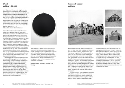 Doppelseite aus der Publikation mit den Beiträgen von LAAC und Lacaton & Vassal