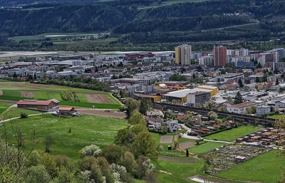 Blick von Arzl auf Innsbruck