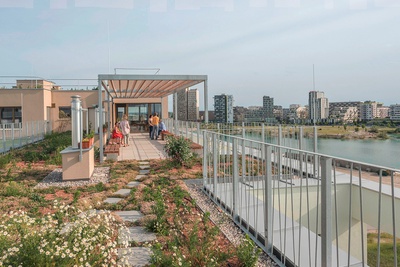 WG Melange der Caritas Wien Dachterrasse