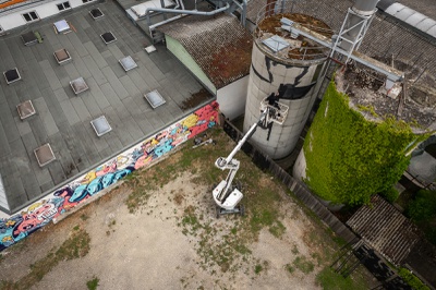 ORTE_Symposium_Transformation hat Bestand_Streetart am Gelaende der ehemaligen Tischlerei Fürst