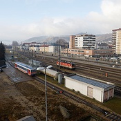 Krems Frachtenbahnhof von oben