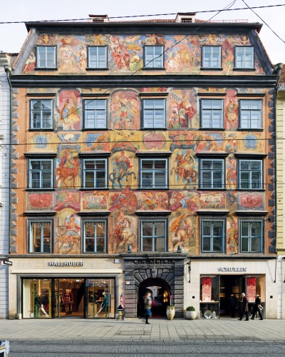 Gemaltes Haus (Herzogshof)
Giovanni Pietro de Pomis (?), Hans Gangoly
ca. 1600, 1742, 2002