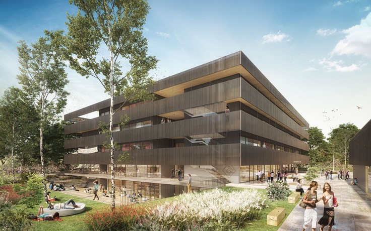 Visualisierung Schulcluster BG & BRG Völkermarkt – © ATELIER FRÜHWIRTH Visualisierung Schulcluster BG & BRG Völkermarkt