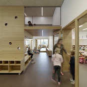 Bildungscampus Zeltweg, Zeltweg; Bauherr:in: Stadtgemeinde Zeltweg Immobilien GmbH & Co KG; Architektur: ARGE reitmayr architekten – balloon architekten ZT-OG