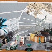 Konrad Frey: Sanatorium Fürstenstandwarte Plabutsch bei Graz, 1974, Fotocollage