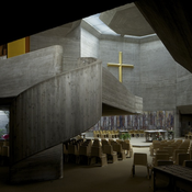 Katholisches Kirchenzentrum Oberwart, Günther Domenig mit Eilfried Huth