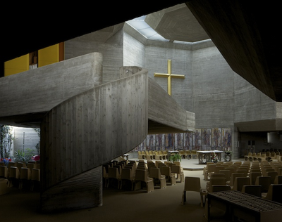 Katholisches Kirchenzentrum Oberwart, Günther Domenig mit Eilfried Huth