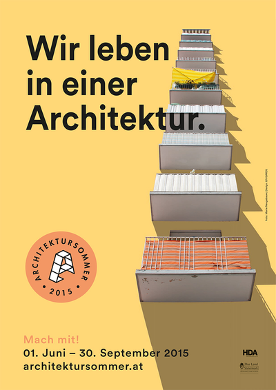 Architektursommer 2015_Plakat_Balkone, Foto: Marie Neugebauer, Design: EN GARDE