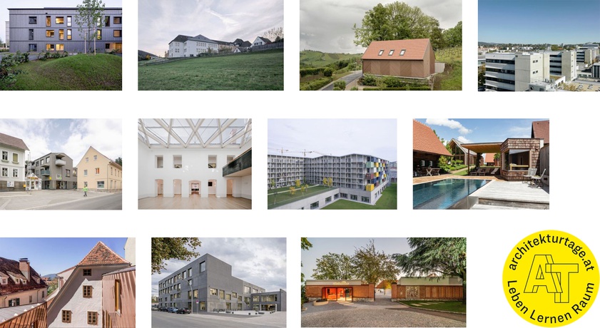 Quartier 7 – Graz Reininghaus © pierer.net | Schulzentrum Deutschfeistritz © Schreyer David | Seminarhaus Hotel Gut Pössnitzberg © Simon Oberhofer | TU Graz Laborgebäude Inffeldgasse © paul ott photografiert | Ortszentrum Stanz © Simon Oberhofer | Forstverwaltung Schloss Ruhefeld © Simon Oberhofer | Wohn-/ Geschäftshaus, Smart City Graz © Jakob Vinzenz Zöbl | Schneebauer Geschwister © Julian Lança Gil | KAI 36 © Dietmar Reinbacher, Helmut Marko Hotels | VS Leopoldinum–SmartCity © Hertha Hurnaus | Graz Museum Schlossberg © Karin Lernbeiß | LUPI SPUMA