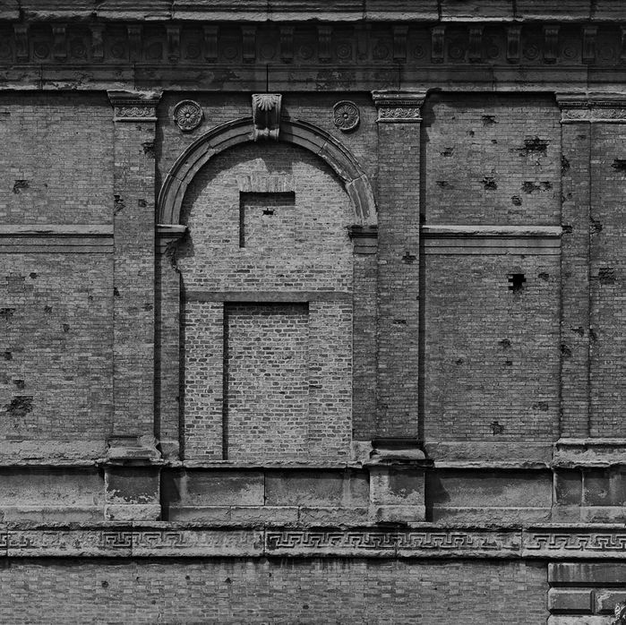 Hans Döllgast, Wiederherstellung der Alten Pinakothek, München, 1946 – 57, Detail Fassade