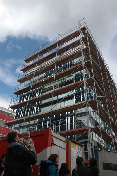 Bürogebäude Nikolaiplatz 5 von BRAMBERGER [ a r c h i t e c t s ] in Zusammenarbeit mit dem Atelier Thomas Pucher Bauherr: Markus Kovac