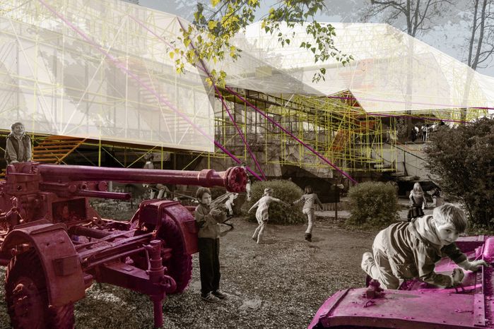 Second Skin als temporäre Gebäudehülle, Entwurf The People’s Museum