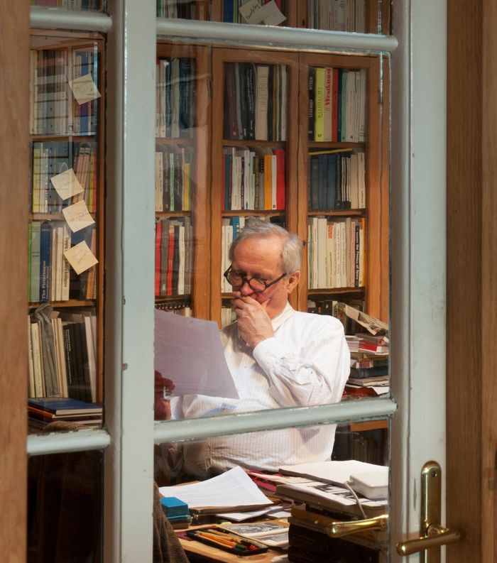 Hermann Czech in his studio, Vienna