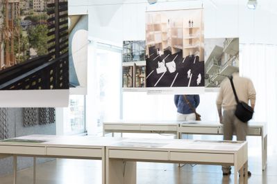 Ausstellungsansichten "Fortschritt zu Wohnbau"