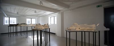 Blick in die Ausstellung "Wettbewerb Sternbrauerei Salzburg"