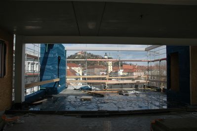 Bürogebäude Nikolaiplatz 5 von BRAMBERGER [ a r c h i t e c t s ] in Zusammenarbeit mit dem Atelier Thomas Pucher Bauherr: Markus Kovac